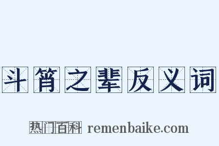 斗筲之辈反义词是什么意思的图片